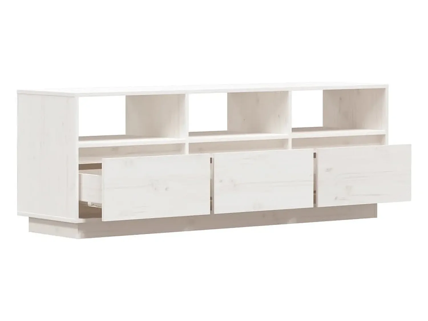 Helloshop26 Suporte multimídia para TV estante para TV aparador armário para TV sala de jantar sala de estar quarto 140 x 37 x 50 cm madeira maciça de pinho 02_0025929^ Móvel De Tv