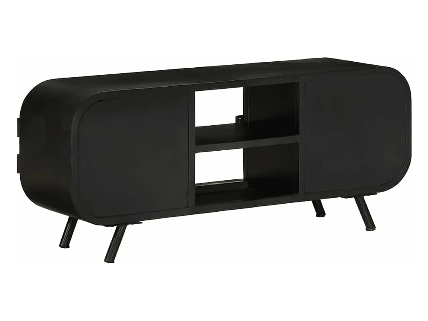 Móvel De Tv*Helloshop26 Suporte multimídia para TV prateleira para TV armário para TV sala de jantar sala de estar quarto 110 x 30 x 45 cm madeira de mangueira marrom natural 02_0025742 Castanho