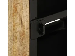 Móvel De Tv*Helloshop26 Suporte multimídia para TV prateleira para TV armário para TV sala de jantar sala de estar quarto 110 x 30 x 45 cm madeira de mangueira marrom natural 02_0025742 Castanho