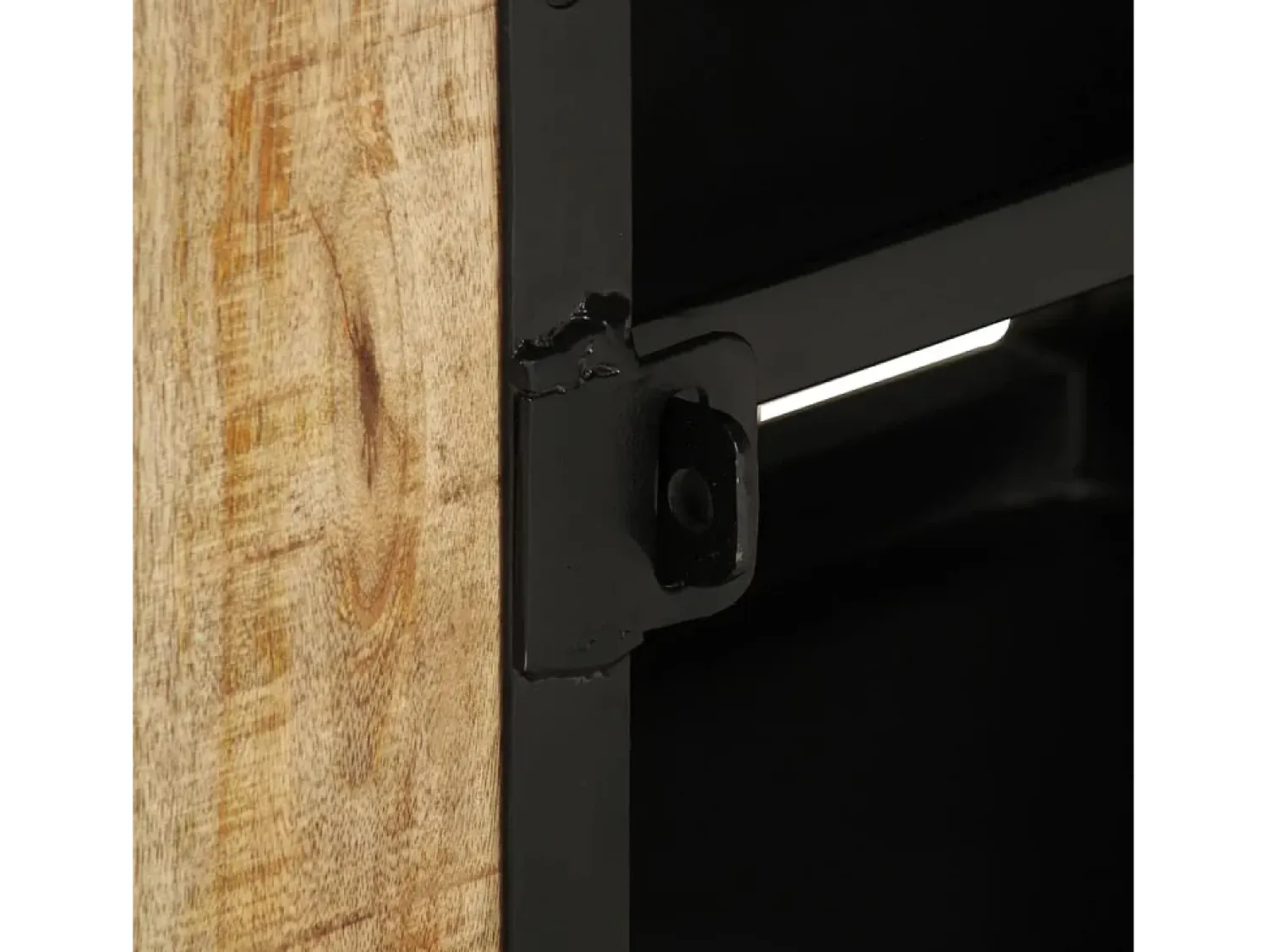Móvel De Tv*Helloshop26 Suporte multimídia para TV prateleira para TV armário para TV sala de jantar sala de estar quarto 110 x 30 x 45 cm madeira de mangueira marrom natural 02_0025742 Castanho