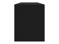 Móvel De Tv|Helloshop26 Suporte multimídia para TV prateleira para TV aparador para TV sala de jantar sala de estar quarto 130 x 35 x 50 cm madeira engenheirada preta 02_0025894 Preto
