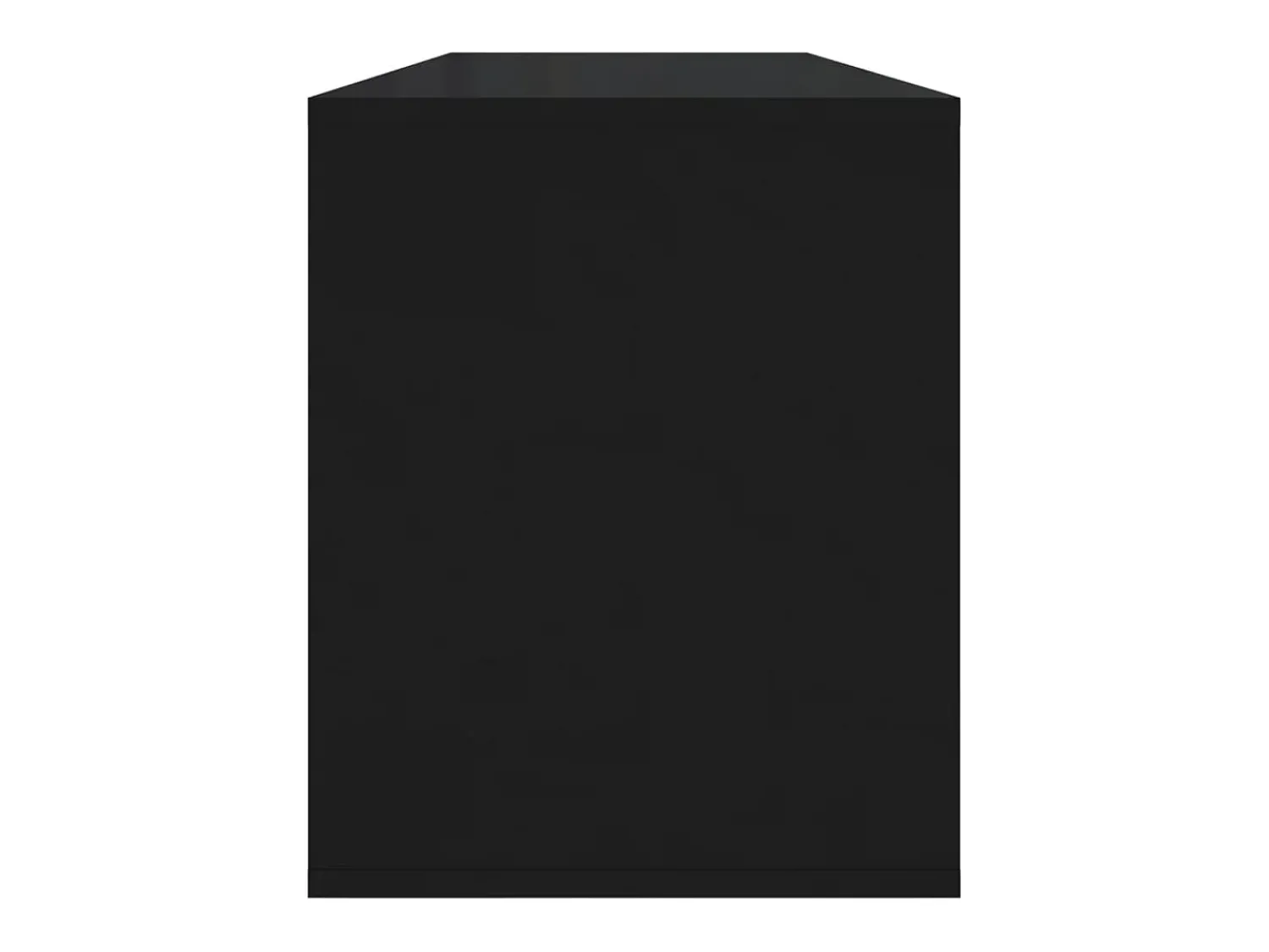 Móvel De Tv|Helloshop26 Suporte multimídia para TV prateleira para TV aparador para TV sala de jantar sala de estar quarto 130 x 35 x 50 cm madeira engenheirada preta 02_0025894 Preto