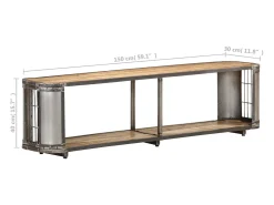 Móvel De Tv|Helloshop26 Suporte multimídia para TV prateleira para TV armário para TV sala de jantar sala de estar quarto 150 x 30 x 40 cm madeira maciça de manga marrom 02_0025961 Castanho
