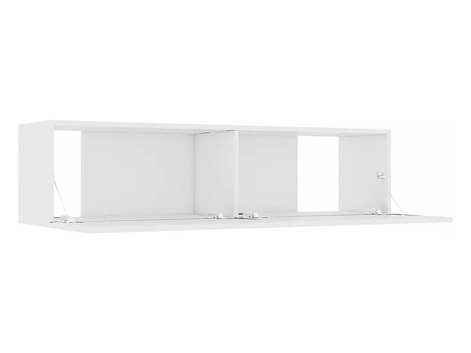 Móvel De Tv*Helloshop26 Suporte multimídia para TV prateleira para TV aparador armário para TV sala de jantar sala de estar quarto 120 x 30 x 30 cm madeira engenheirada branca 02_0025805 Branco