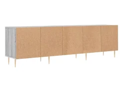 Móvel De Tv*Helloshop26 Suporte multimídia para TV prateleira para TV móvel para TV sala de jantar sala de estar quarto Sonoma 150 x 30 x 44,5 cm madeira industrializada cinza 02_0028398 Castanho