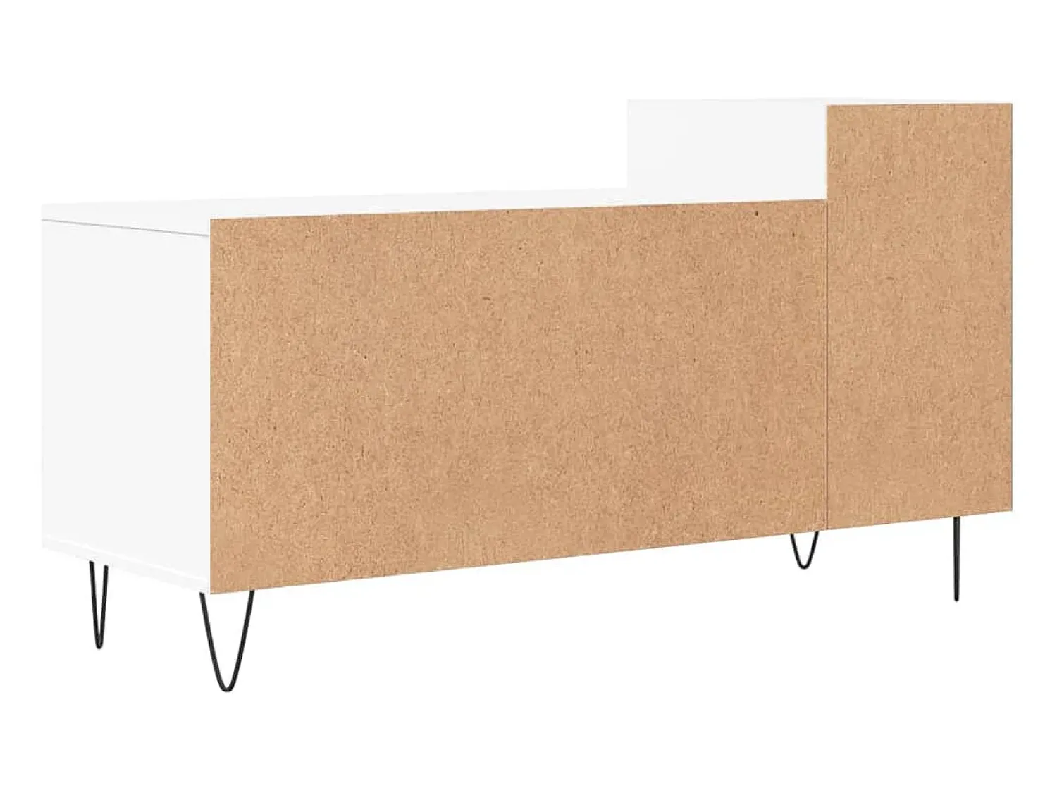 Móvel De Tv*Helloshop26 Suporte multimídia para TV prateleira para TV aparador para TV sala de jantar sala de estar quarto 100 x 35 x 55 cm madeira engenheirada branca 02_0025508 Branco