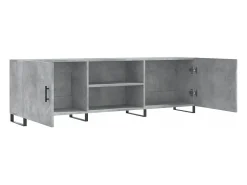 Móvel De Tv|Helloshop26 Suporte multimídia para TV prateleira para TV aparador armário para TV sala de jantar sala de estar quarto 150 x 30 x 50 cm madeira industrializada cinza 02_0026000 Castanho