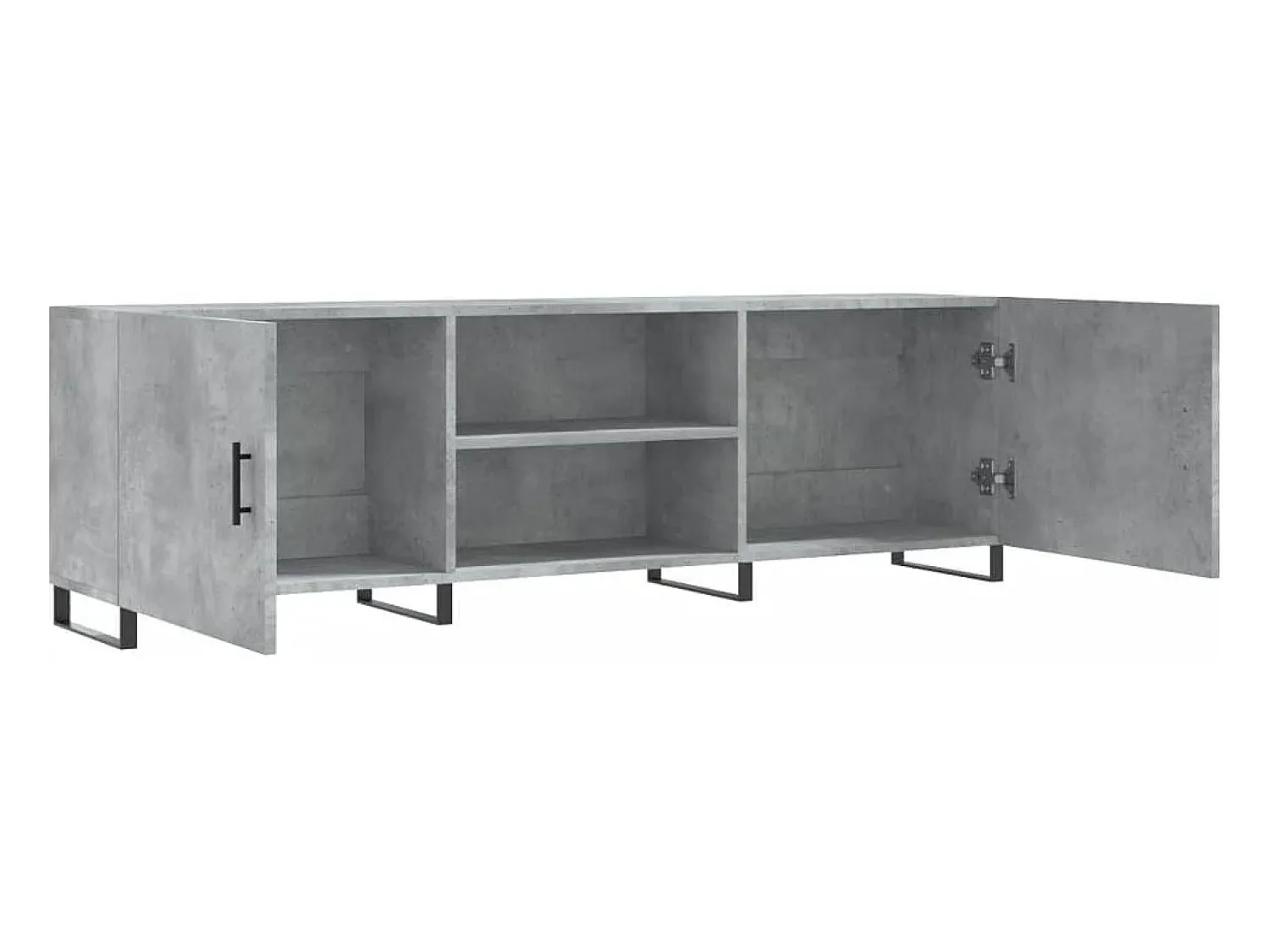 Móvel De Tv|Helloshop26 Suporte multimídia para TV prateleira para TV aparador armário para TV sala de jantar sala de estar quarto 150 x 30 x 50 cm madeira industrializada cinza 02_0026000 Castanho