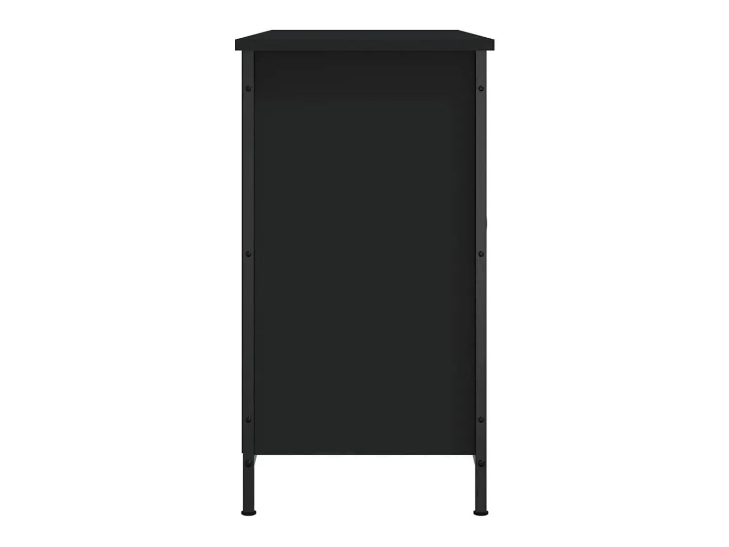 Móvel De Tv*Helloshop26 Suporte multimídia para TV prateleira para TV aparador para TV sala de jantar sala de estar quarto 100 x 35 x 65 cm madeira engenheirada preta 02_0025521 Preto