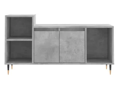 Helloshop26 Suporte multimídia para TV prateleira para TV aparador armário para TV sala de jantar sala de estar quarto 100 x 35 x 55 cm madeira industrializada cinza 02_0025515^ Móvel De Tv