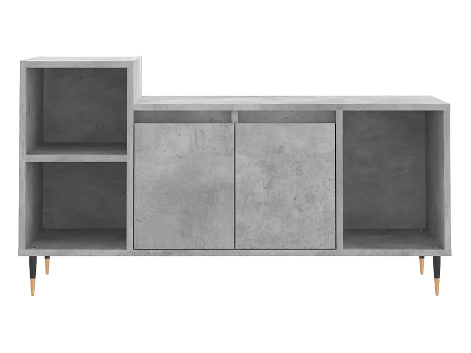 Helloshop26 Suporte multimídia para TV prateleira para TV aparador armário para TV sala de jantar sala de estar quarto 100 x 35 x 55 cm madeira industrializada cinza 02_0025515^ Móvel De Tv