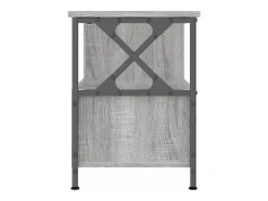 Best Helloshop26 Suporte multimídia para TV prateleira para TV móvel para TV sala de jantar sala de estar quarto Sonoma 90 x 33 x 45 cm madeira engenheirada e ferro cinza 02_0028474 Castanho
