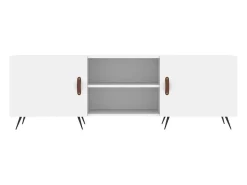 Helloshop26 Suporte multimídia para TV prateleira para TV aparador armário para TV sala de jantar sala de estar quarto 150 x 30 x 50 cm madeira engenheirada branca 02_0025988 Branco