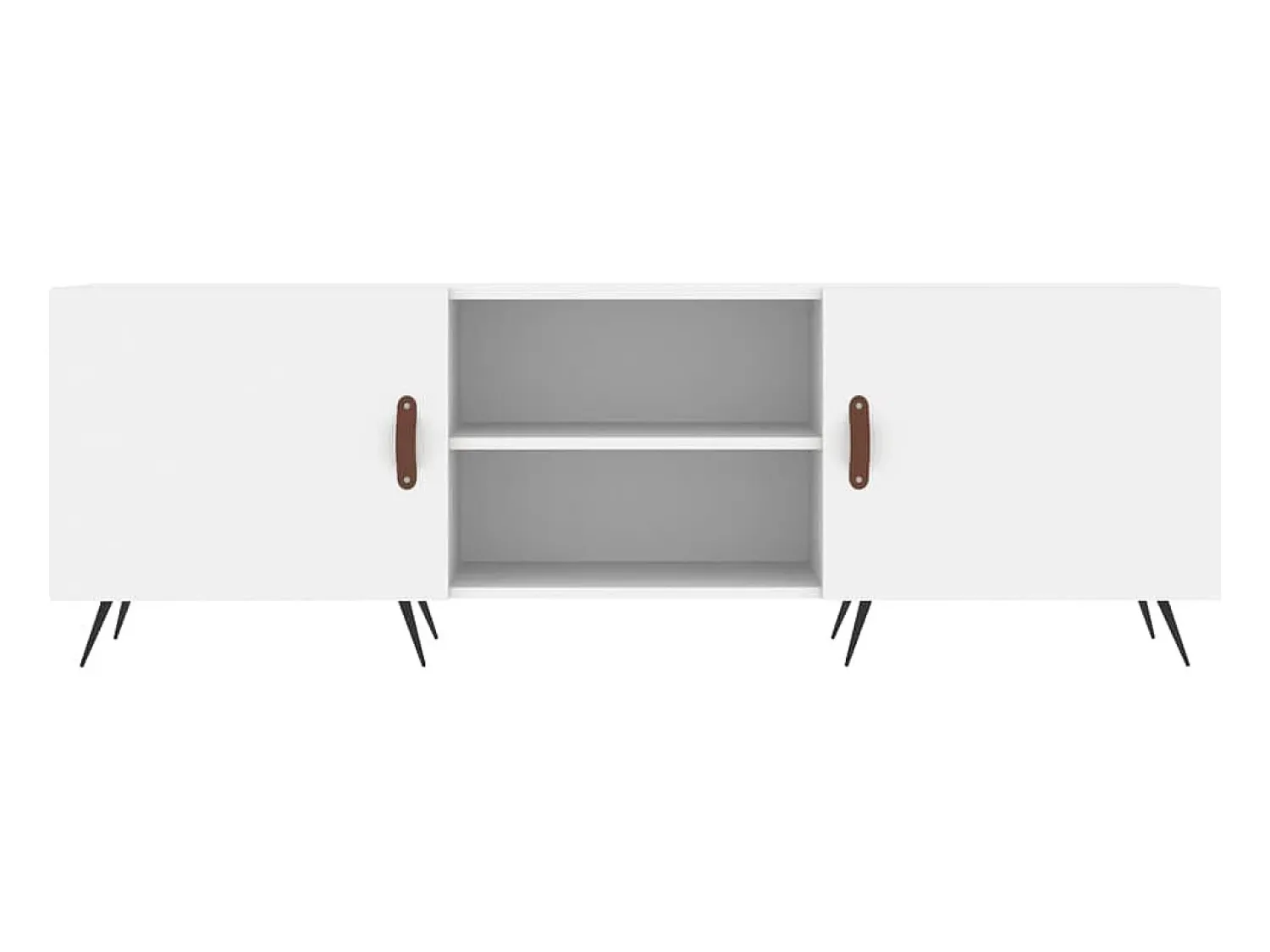 Helloshop26 Suporte multimídia para TV prateleira para TV aparador armário para TV sala de jantar sala de estar quarto 150 x 30 x 50 cm madeira engenheirada branca 02_0025988 Branco