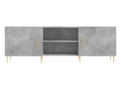 Helloshop26 Suporte multimídia para TV prateleira para TV aparador armário para TV sala de jantar sala de estar quarto 150 x 30 x 50 cm madeira industrializada cinza 02_0025997^ Móvel De Tv