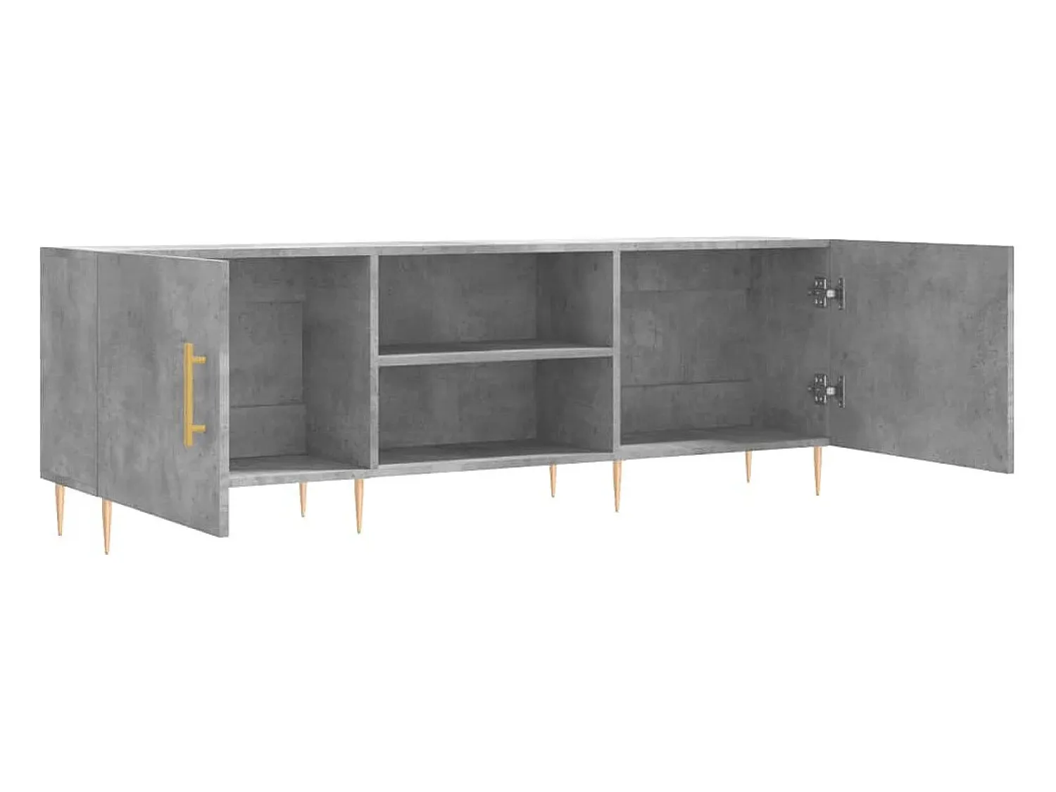 Helloshop26 Suporte multimídia para TV prateleira para TV aparador armário para TV sala de jantar sala de estar quarto 150 x 30 x 50 cm madeira industrializada cinza 02_0025997^ Móvel De Tv