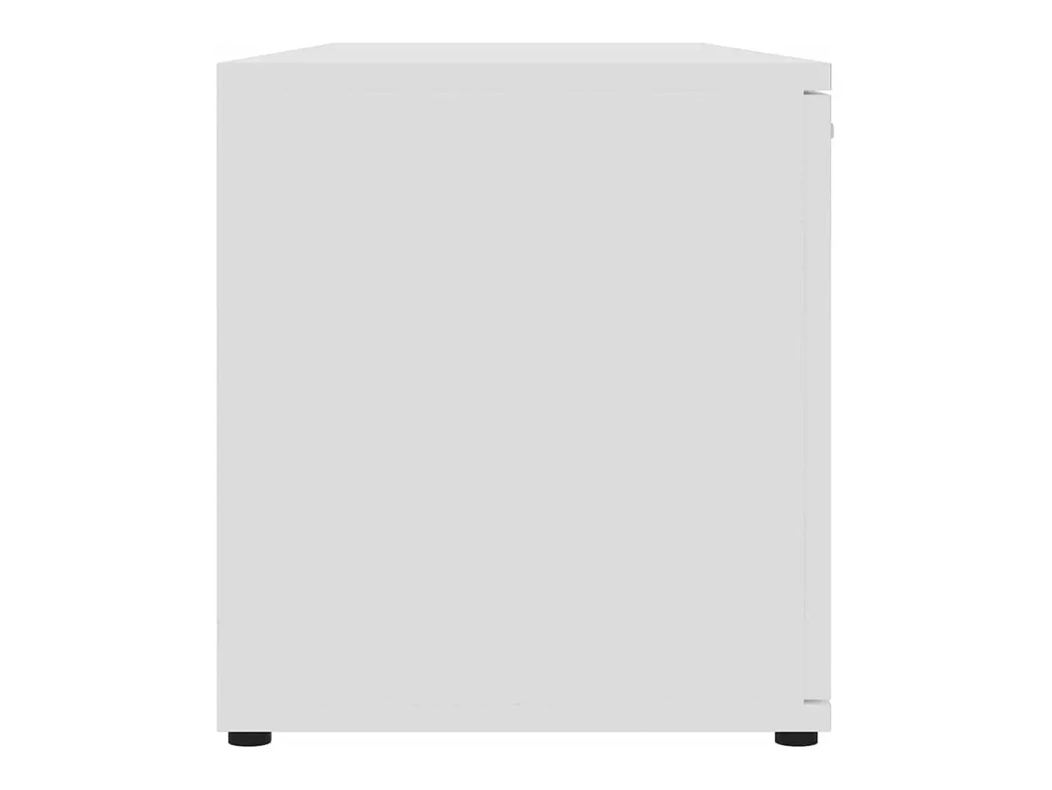 Helloshop26 Suporte multimídia para TV prateleira para TV aparador armário para TV sala de jantar sala de estar quarto 120 x 34 x 37 cm madeira engenheirada branca 02_0025854 Branco