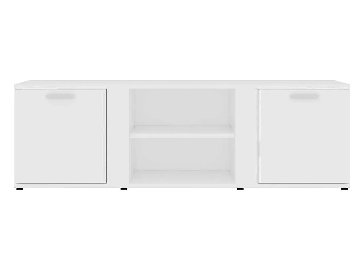 Helloshop26 Suporte multimídia para TV prateleira para TV aparador armário para TV sala de jantar sala de estar quarto 120 x 34 x 37 cm madeira engenheirada branca 02_0025854 Branco