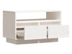 Helloshop26 Suporte multimídia para TV prateleira para TV aparador armário para TV sala de jantar sala de estar quarto 60 x 35 x 37 cm madeira maciça de pinho 02_0026139^ Móvel De Tv