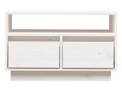 Helloshop26 Suporte multimídia para TV prateleira para TV aparador armário para TV sala de jantar sala de estar quarto 60 x 35 x 37 cm madeira maciça de pinho 02_0026139^ Móvel De Tv