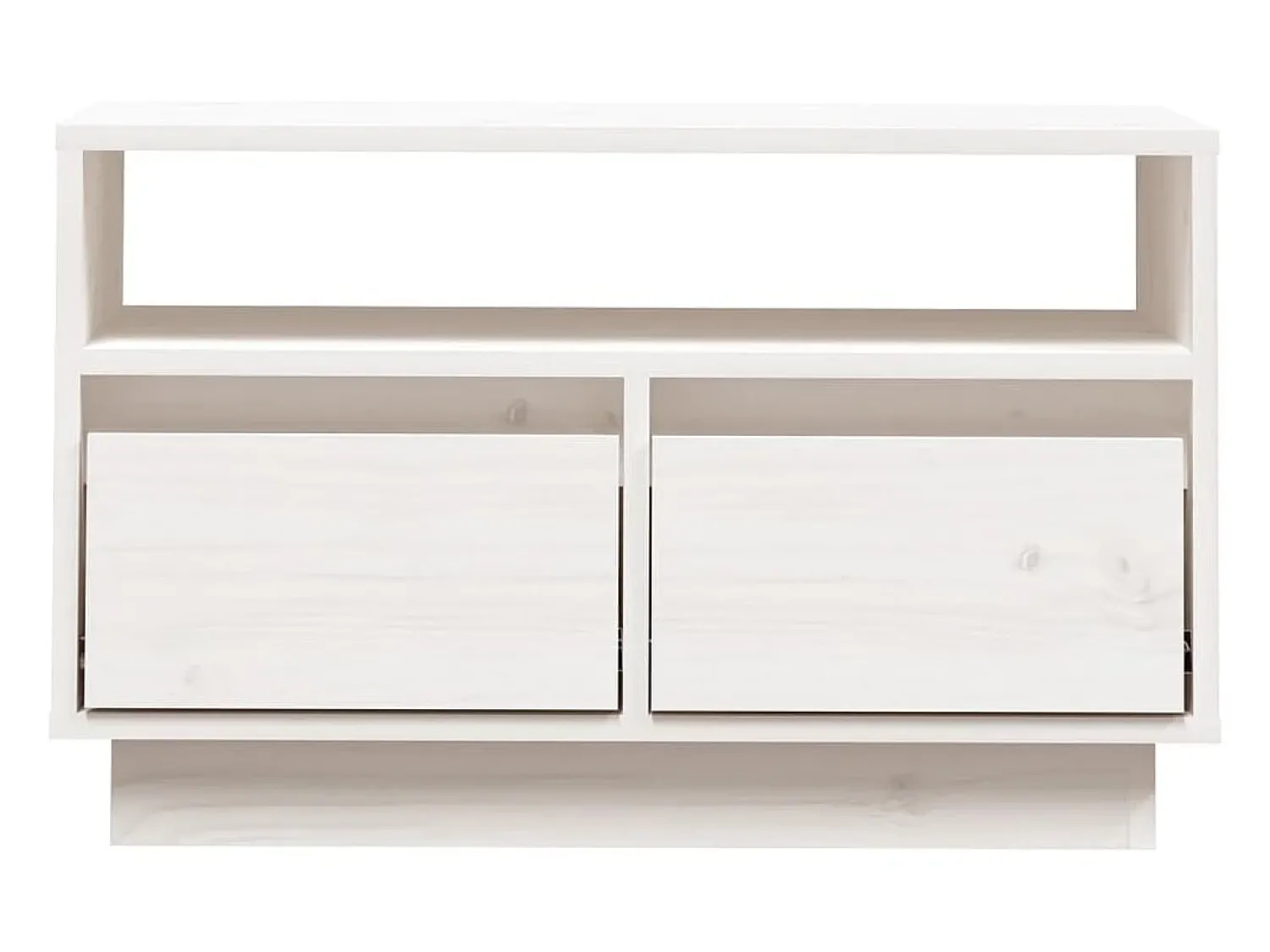 Helloshop26 Suporte multimídia para TV prateleira para TV aparador armário para TV sala de jantar sala de estar quarto 60 x 35 x 37 cm madeira maciça de pinho 02_0026139^ Móvel De Tv