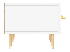 Helloshop26 Suporte multimídia para TV prateleira para TV aparador armário para TV sala de jantar sala de estar quarto 150 x 36 x 30 cm madeira engenheirada branca 02_0026022^ Móvel De Tv
