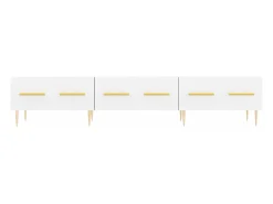 Helloshop26 Suporte multimídia para TV prateleira para TV aparador armário para TV sala de jantar sala de estar quarto 150 x 36 x 30 cm madeira engenheirada branca 02_0026022^ Móvel De Tv