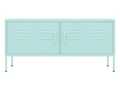 Móvel De Tv|Helloshop26 Suporte multimídia para TV prateleira para TV armário para TV sala de jantar sala de estar quarto verde menta 105 x 35 x 50 cm aço verde 02_0027689 Cinzento