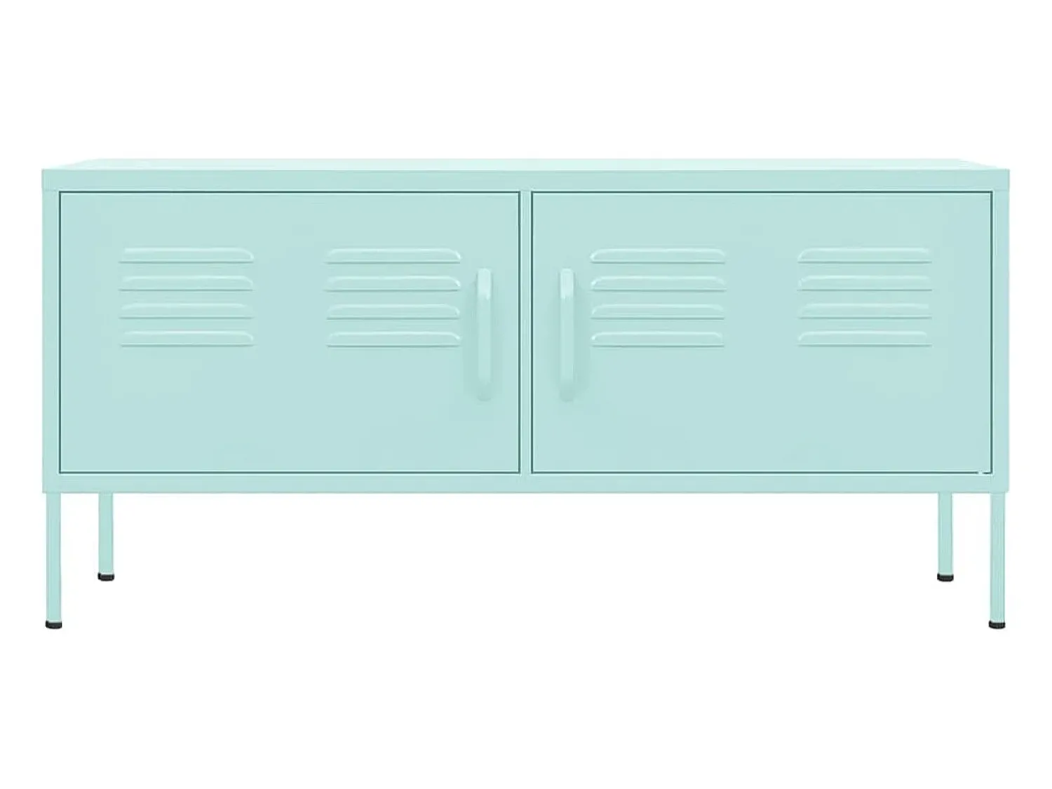Móvel De Tv|Helloshop26 Suporte multimídia para TV prateleira para TV armário para TV sala de jantar sala de estar quarto verde menta 105 x 35 x 50 cm aço verde 02_0027689 Cinzento