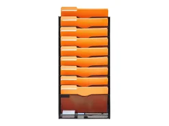 Acessórios De Arrumação|Cesto* Suporte Mural SucceBuy File Wall Shelf Mesh Wall File Holder 1 Peça 10 Bolsas para Escritório e Escola Preto