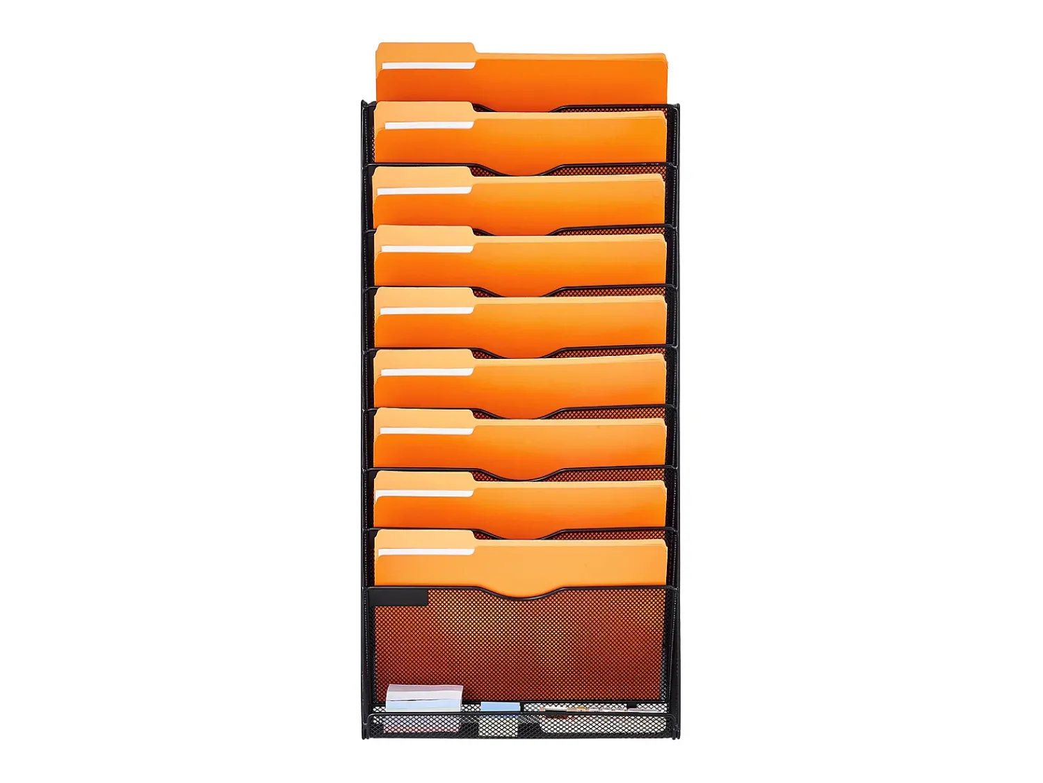 Acessórios De Arrumação|Cesto* Suporte Mural SucceBuy File Wall Shelf Mesh Wall File Holder 1 Peça 10 Bolsas para Escritório e Escola Preto