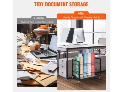 Suporte Móvel para Armazenamento de Planos SucceBuy, 20 Compartimentos, Armazenamento Organizado de Documentos^ Acessórios De Arrumação