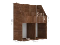 Clearance vidaxl Suporte p/ revistas infantis deriv. madeira carvalho castanho Natural claro