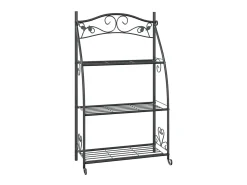 Prateleira| Suporte para flores 56x30x96 cm aço PT765212 Preto