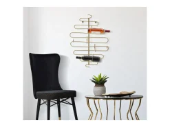 Acessórios De Arrumação|Acessório Vinho E Bar| Suporte para Garrafas VKH326, Ouro, 53x13x72 cm, Kendra Home Dourado
