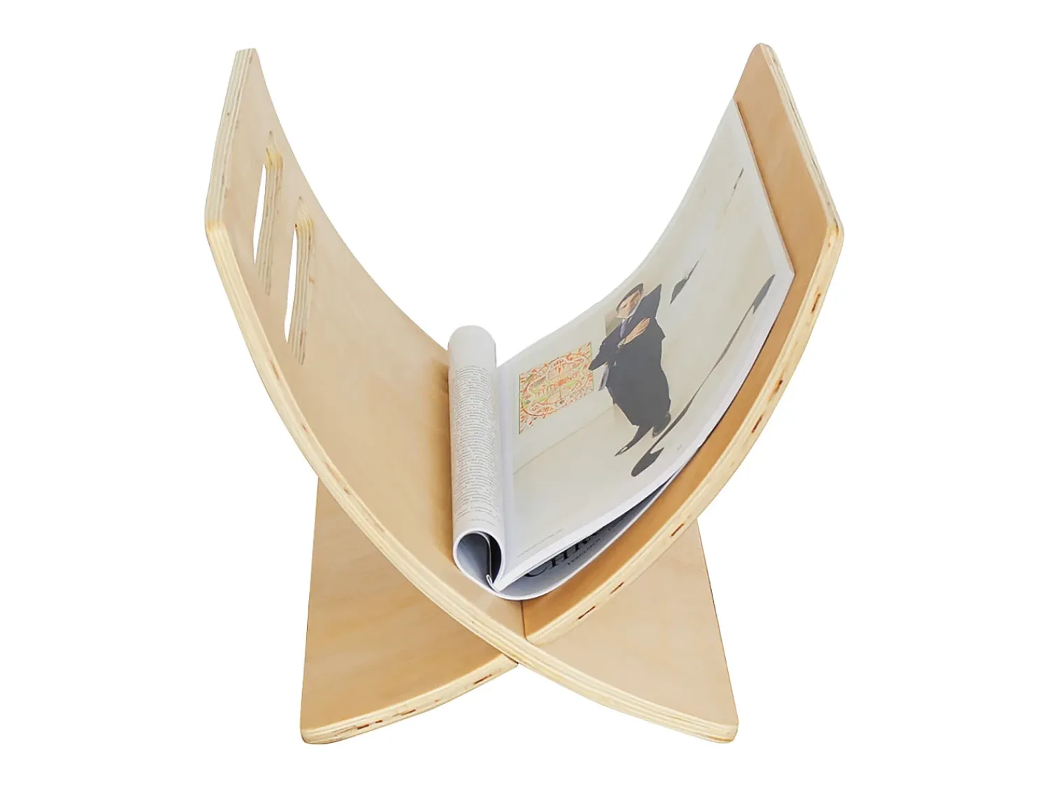 Suporte para jornais 30x29x36 cm natural^ Acessórios De Arrumação