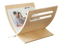 Suporte para jornais 30x29x36 cm natural^ Acessórios De Arrumação
