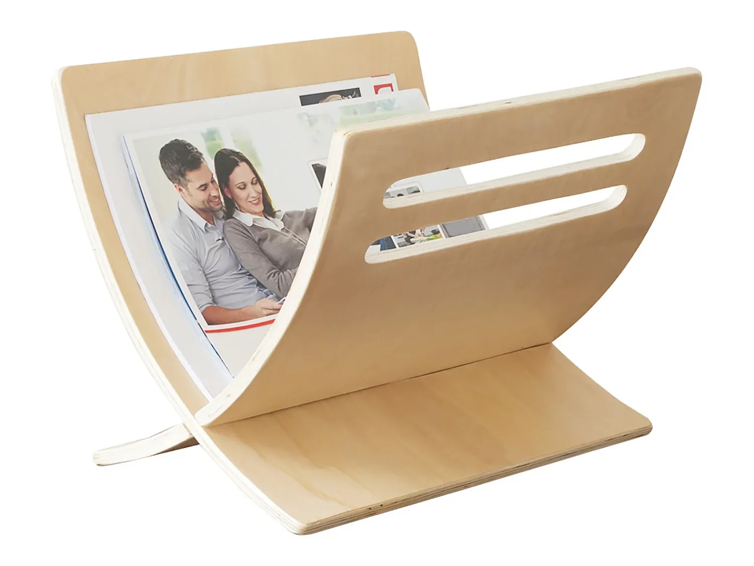 Suporte para jornais 30x29x36 cm natural^ Acessórios De Arrumação