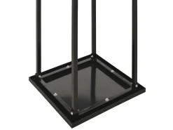 Best Suporte para lenha com base 37x37x113 cm aço PT687216 Preto