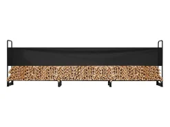 Suporte para Lenha Exterior de 12,7 Pés com Tampa SucceBuy, Suporte para Lenha 152
