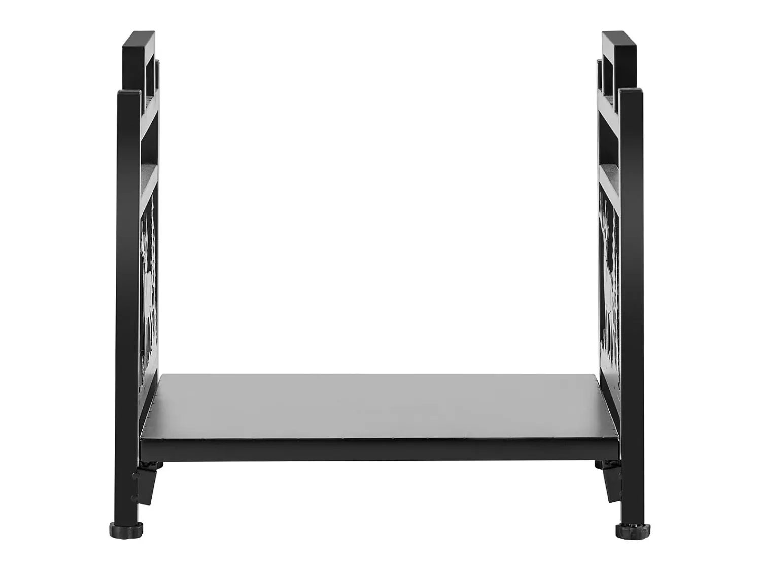 Acessórios De Arrumação| Suporte para Lenha SucceBuy de Aquecimento Interno, Armazenamento de Lenha Curvo 45 x 31.5 x 41.5 cm, com Suporte de Lona, Capacidade de Carga 18,1 kg Preto