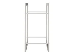 Acessórios De Arrumação| Suporte para lenha 80x28x86 cm aço inoxidável PT928863 Prateado