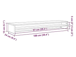 Hot vidaxl Suporte para monitor carvalho 100x24x13 cm madeira projetada Preto