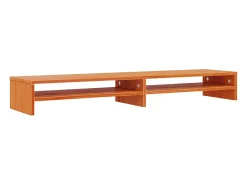 Móvel De Tv| Suporte para monitor 100x24x13 cm pinho maciço mel PT852708 Castanho