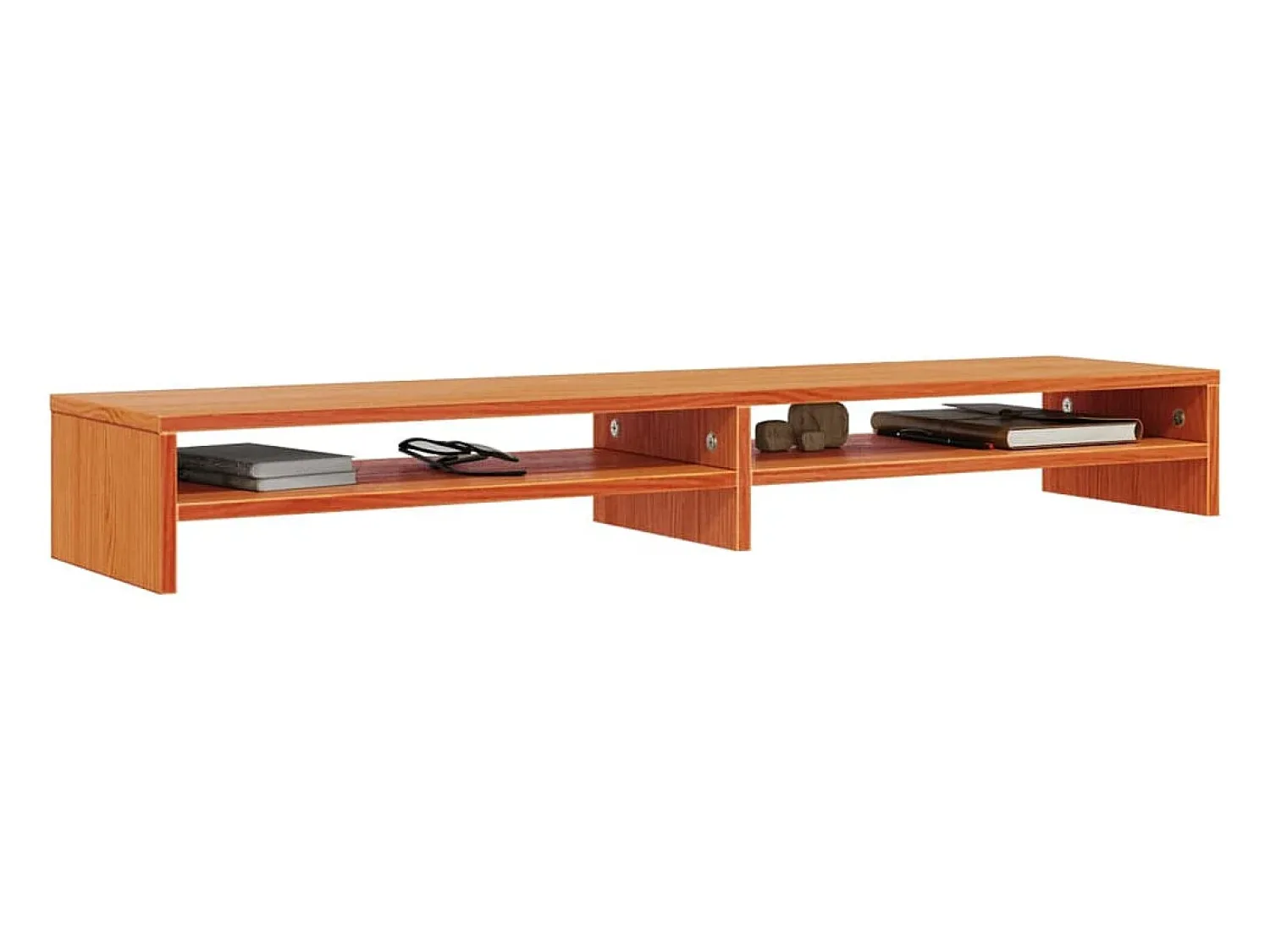 Móvel De Tv| Suporte para monitor 100x24x13 cm pinho maciço mel PT852708 Castanho