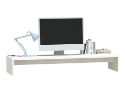 Móvel De Tv| Suporte para monitor 100x27x15 cm pinho maciço PT550429 Branco