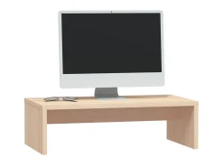 Suporte para monitor 50x27x15 cm madeira de pinho maciça PT764542 Castanho