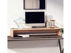 Suporte para monitor 100x27x15 cm madeira de pinho maciça PT232624^ Móvel De Tv