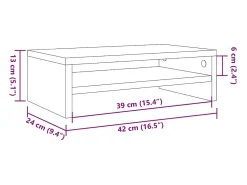 Sale vidaxl Suporte para monitor 42x24x13cm deriv. de madeira madeira velha Castanho