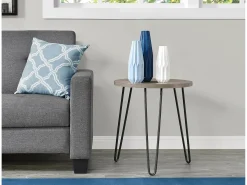Mesa De Apoio|Dorel Home Suporte para plantas Weston | Expresso com efeito madeira Cinzento